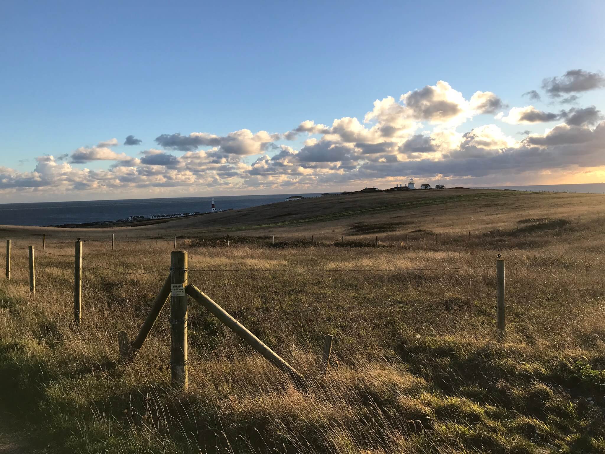 Large field with fence